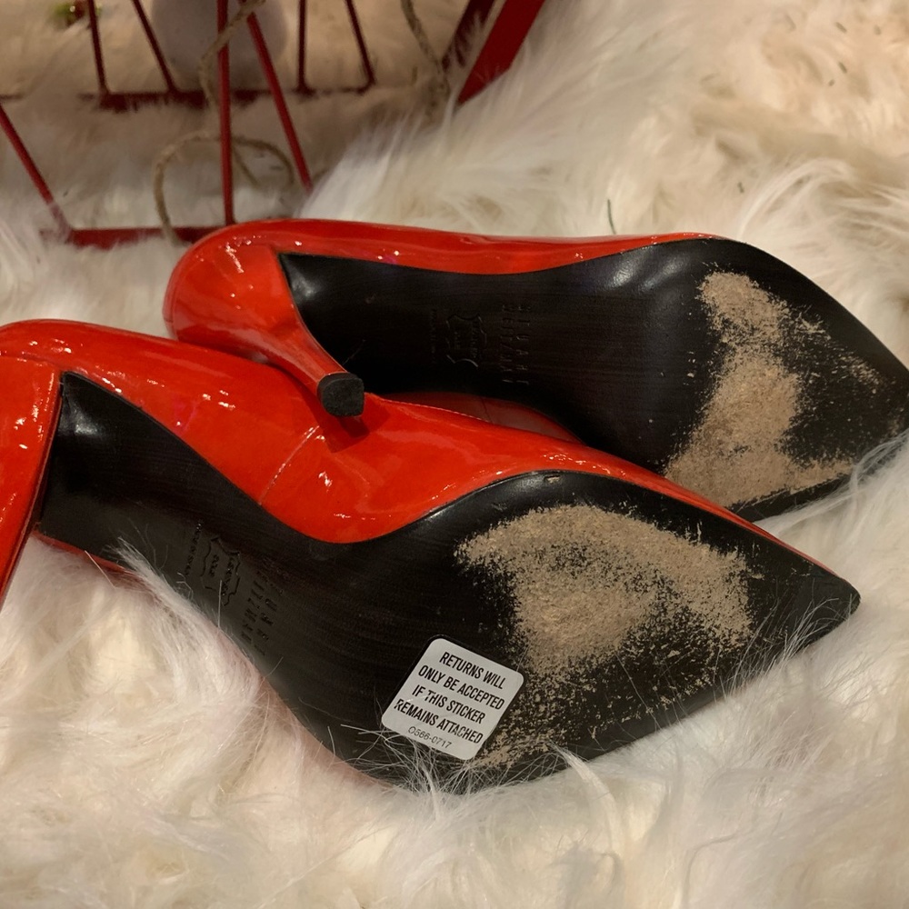 Red Patent Stuart Weitzman Trouble Heel Easter - image 3